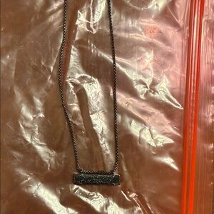 Kendra Scott Black Chain Necklace with Floral Charm